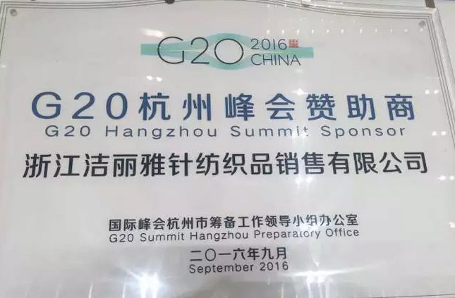 G20杭州峰会表彰会 洁丽雅的新起点